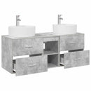 vidaXL Fürdőszobai Szekrény Szett 3 db Betonszürke 49,5 x 44,5 x 65 cm