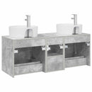 vidaXL Fürdőszobai Szekrény Szett 3 db Betonszürke 49,5 x 44,5 x 65 cm