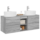 vidaXL Fürdőszobai Szekrény Szett 3 db Szürke Sonoma