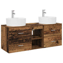 vidaXL Fürdőszobai Szekrény Szett 3 db Antik Fa 49,5 x 44,5 x 65 cm
