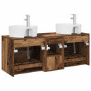 vidaXL Fürdőszobai Szekrény Szett 3 db Antik Fa 49,5 x 44,5 x 65 cm