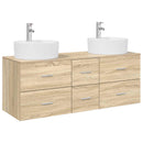 vidaXL Fürdőszoba bútor szett 3 db Sonoma Tölgy 49,5 x 44,5 x 65 cm