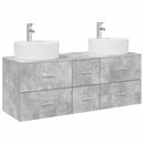 vidaXL Fürdőszoba bútor szett 3 db Betonszürke 49,5 x 44,5 x 65 cm