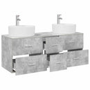 vidaXL Fürdőszoba bútor szett 3 db Betonszürke 49,5 x 44,5 x 65 cm