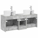 vidaXL Fürdőszoba bútor szett 3 db Betonszürke 49,5 x 44,5 x 65 cm