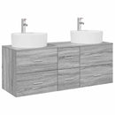 vidaXL Fürdőszoba bútor szett 3 db Szürke Sonoma 49,5 x 44,5 x 65 cm
