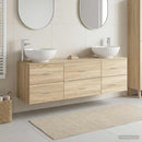 vidaXL Fürdőszoba bútor szett 3 db Sonoma Tölgy 49,5 x 44,5 x 65 cm