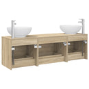 vidaXL Fürdőszoba bútor szett 3 db Sonoma Tölgy 49,5 x 44,5 x 65 cm