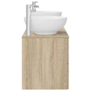 vidaXL Fürdőszoba bútor szett 3 db Sonoma Tölgy 49,5 x 44,5 x 65 cm