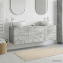 vidaXL Fürdőszoba bútor szett 3 db Betonszürke 49,5 x 44,5 x 65 cm