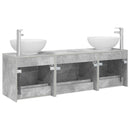 vidaXL Fürdőszoba bútor szett 3 db Betonszürke 49,5 x 44,5 x 65 cm
