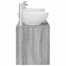 vidaXL Fürdőszoba bútor szett 3 db Szürke Sonoma 49,5 x 44,5 x 65 cm