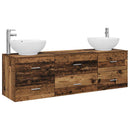 vidaXL Fürdőszoba bútor szett 3 db Antik Fa 49,5 x 44,5 x 65 cm