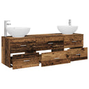 vidaXL Fürdőszoba bútor szett 3 db Antik Fa 49,5 x 44,5 x 65 cm