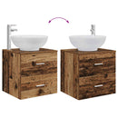 vidaXL Fürdőszoba bútor szett 3 db Antik Fa 49,5 x 44,5 x 65 cm