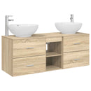 vidaXL Fürdőszoba bútor szett 3 db Sonoma Tölgy 49,5 x 44,5 x 65 cm