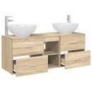 vidaXL Fürdőszoba bútor szett 3 db Sonoma Tölgy 49,5 x 44,5 x 65 cm