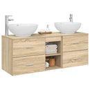vidaXL Fürdőszoba bútor szett 3 db Sonoma Tölgy 49,5 x 44,5 x 65 cm