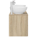 vidaXL Fürdőszoba bútor szett 3 db Sonoma Tölgy 49,5 x 44,5 x 65 cm