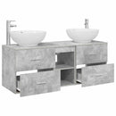 vidaXL Fürdőszoba bútor szett 3 db Betonszürke 49,5 x 44,5 x 65 cm