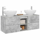 vidaXL Fürdőszoba bútor szett 3 db Betonszürke 49,5 x 44,5 x 65 cm
