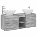vidaXL Fürdőszoba bútor szett 3 db Szürke Sonoma 49,5 x 44,5 x 65 cm