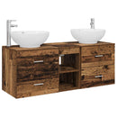 vidaXL Fürdőszoba bútor szett 3 db Antik Fa 49,5 x 44,5 x 65 cm