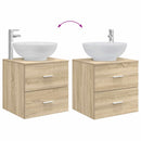 vidaXL Fürdőszoba bútor szett 3 db Sonoma Tölgy 49,5 x 44,5 x 65 cm