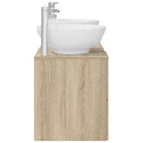 vidaXL Fürdőszoba bútor szett 3 db Sonoma Tölgy 49,5 x 44,5 x 65 cm