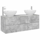 vidaXL Fürdőszoba bútor szett 3 db Betonszürke 49,5 x 44,5 x 65 cm