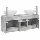 vidaXL Fürdőszoba bútor szett 3 db Betonszürke 49,5 x 44,5 x 65 cm