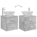 vidaXL Fürdőszoba bútor szett 3 db Betonszürke 49,5 x 44,5 x 65 cm