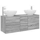 vidaXL Fürdőszoba bútor szett 3 db Szürke Sonoma 49,5 x 44,5 x 65 cm