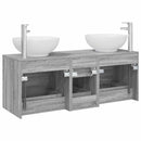 vidaXL Fürdőszoba bútor szett 3 db Szürke Sonoma 49,5 x 44,5 x 65 cm