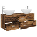 vidaXL Fürdőszoba bútor szett 3 db Antik Fa 49,5 x 44,5 x 65 cm