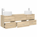 vidaXL Fürdőszoba bútor szett 3 db Sonoma Tölgy 49,5 x 44,5 x 66 cm