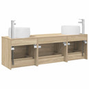 vidaXL Fürdőszoba bútor szett 3 db Sonoma Tölgy 49,5 x 44,5 x 66 cm
