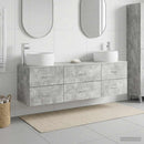 vidaXL Fürdőszoba bútor szett 3 db Betonszürke 49,5 x 44,5 x 66 cm