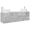 vidaXL Fürdőszoba bútor szett 3 db Betonszürke 49,5 x 44,5 x 66 cm