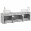 vidaXL Fürdőszoba bútor szett 3 db Betonszürke 49,5 x 44,5 x 66 cm