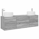 vidaXL Fürdőszoba bútor szett 3 db Szürke Sonoma 49,5 x 44,5 x 66 cm
