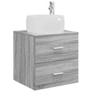 vidaXL Fürdőszoba bútor szett 3 db Szürke Sonoma 49,5 x 44,5 x 66 cm