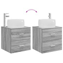 vidaXL Fürdőszoba bútor szett 3 db Szürke Sonoma 49,5 x 44,5 x 66 cm