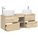 vidaXL Fürdőszoba bútor szett 3 db Sonoma Tölgy 49,5 x 44,5 x 66 cm