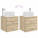 vidaXL Fürdőszoba bútor szett 3 db Sonoma Tölgy 49,5 x 44,5 x 66 cm