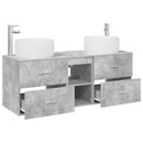 vidaXL Fürdőszoba bútor szett 3 db Betonszürke 49,5 x 44,5 x 66 cm