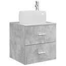 vidaXL Fürdőszoba bútor szett 3 db Betonszürke 49,5 x 44,5 x 66 cm