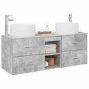vidaXL Fürdőszoba bútor szett 3 db Betonszürke 49,5 x 44,5 x 66 cm