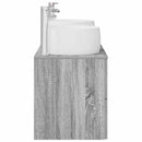 vidaXL Fürdőszoba bútor szett 3 db Szürke Sonoma 49,5 x 44,5 x 66 cm