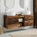 vidaXL Fürdőszoba bútor szett 3 db Antik Fa 49,5 x 44,5 x 66 cm